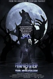Frankenstein vs. the Wolfman in 3-D movie poster