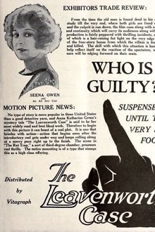 The Leavenworth Case movie poster
