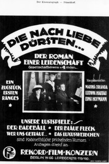 Die nach Liebe dürsten movie poster