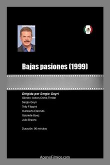 Bajas pasiones movie poster