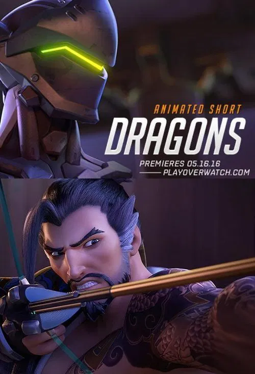Overwatch animated short "Dragons" movie poster