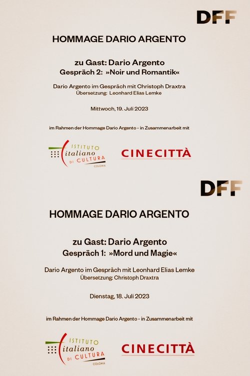 Dario Argento in conversation at the DFF tv show poster