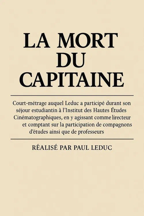 La mort du capitaine movie poster