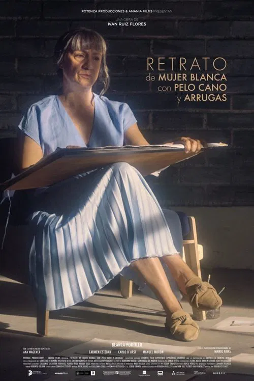 Portrait of White Woman with Grey Hair and Wrinkles movie poster