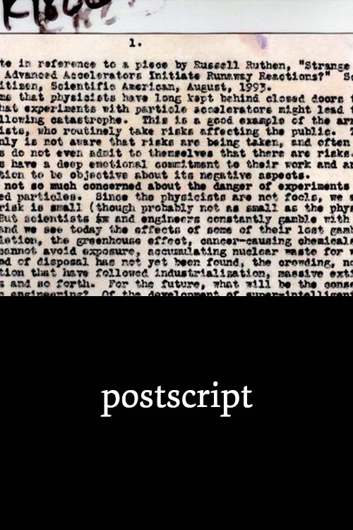 Postscript movie poster