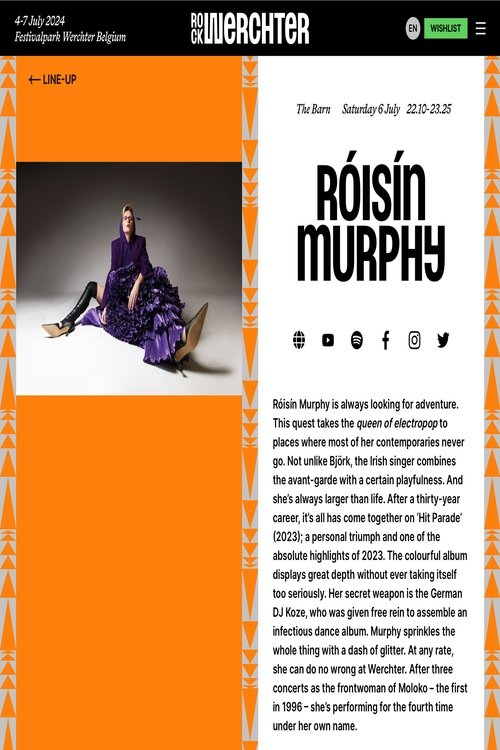 Róisín Murphy - Rock Werchter 2024 movie poster
