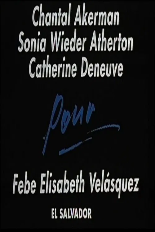 For Febe Elisabeth Velasquez, El Salvador movie poster
