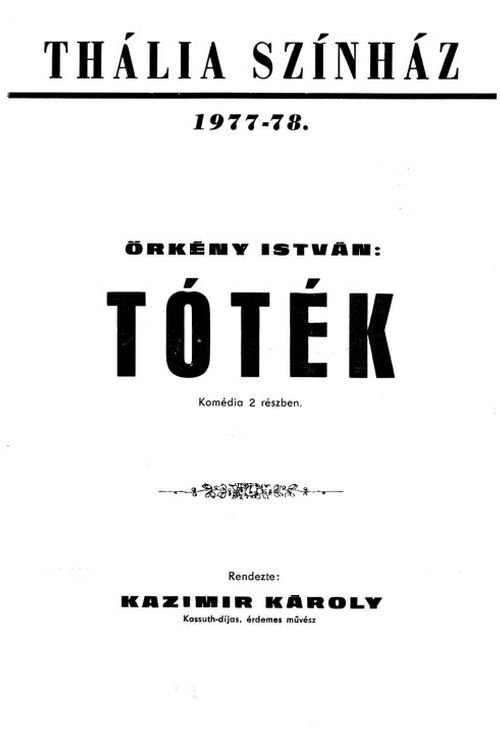Poster do filme Örkény István: Tóték