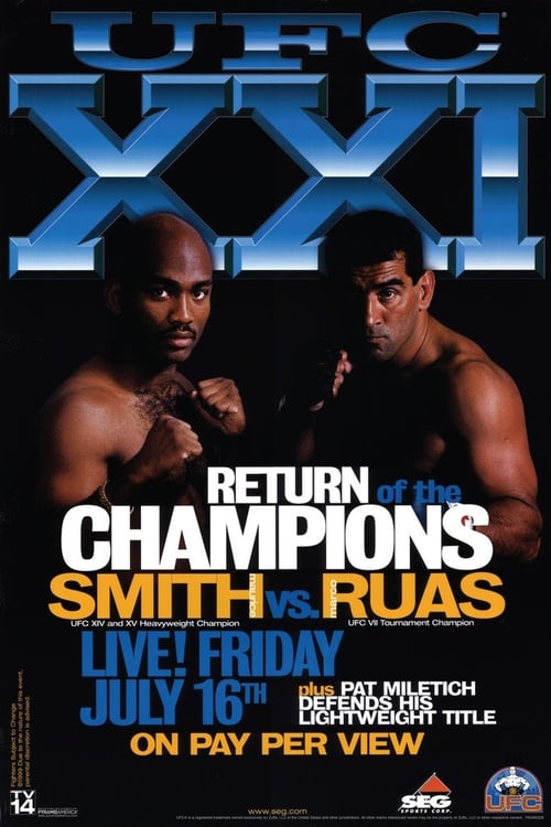 UFC 21: Return Of The Champions movie poster