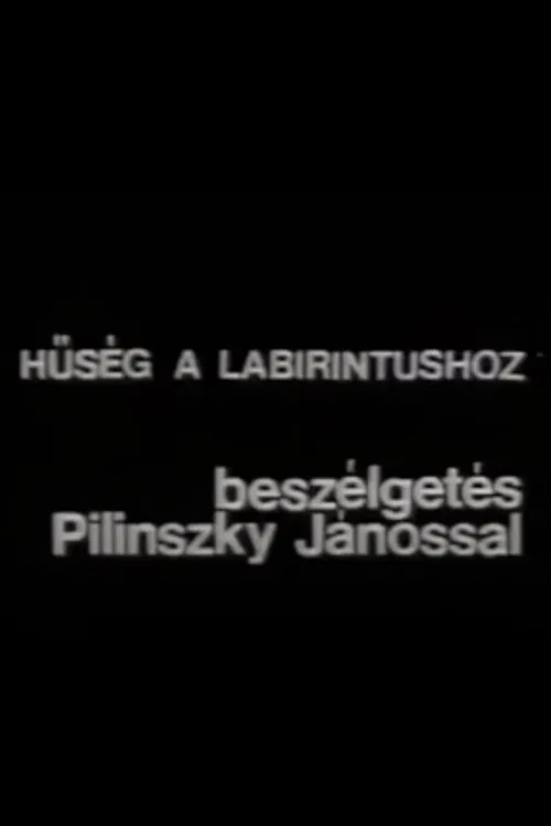 Hűség a labirintushoz – Beszélgetés Pilinszky Jánossal movie poster