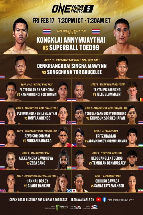 ONE Friday Fights 5: Kongklai vs. Superball movie poster