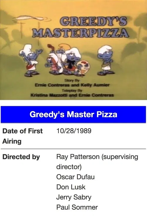 The Smurfs - Greedy's Master Pizza movie poster