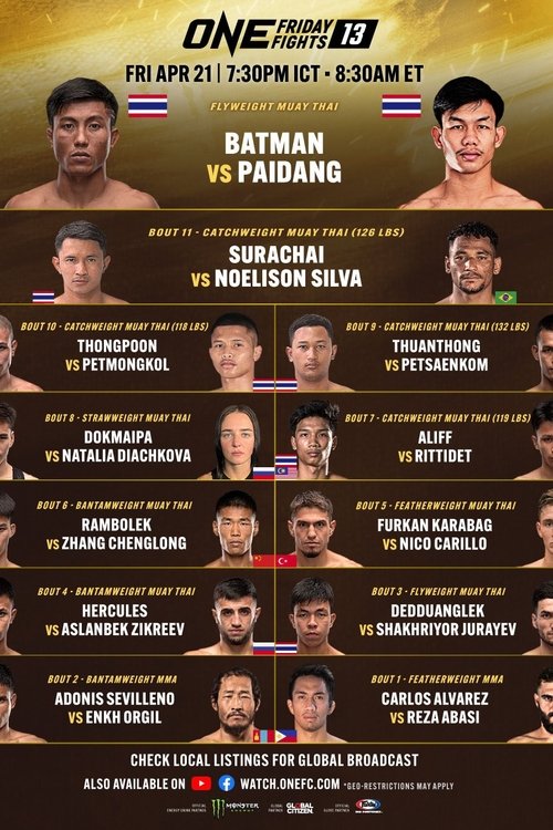 ONE Friday Fights 13: Batman vs. Paidang movie poster
