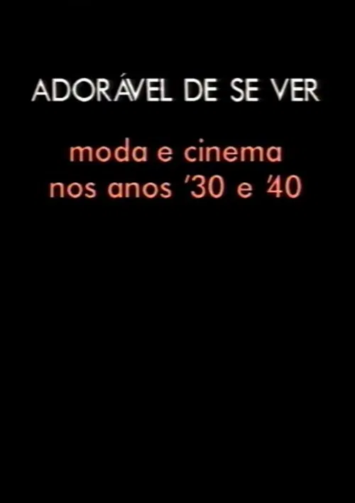 Adorável de se ver movie poster