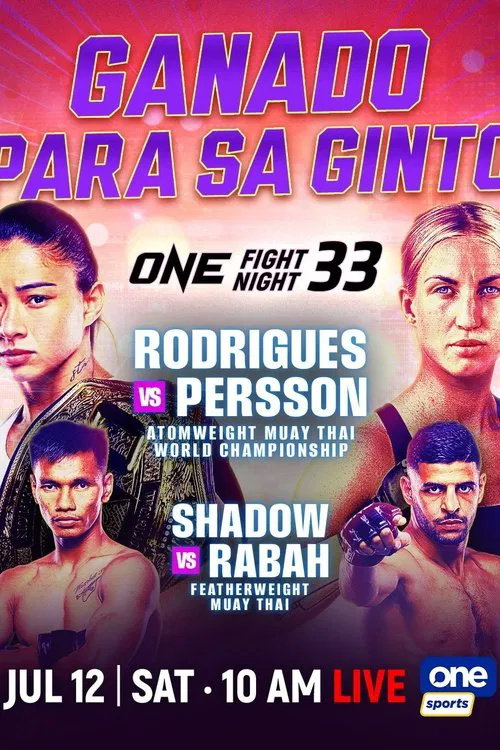 ONE Fight Night 33: Rodrigues vs. Persson movie poster