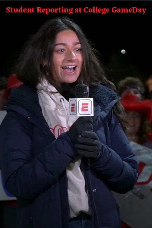 Student Reporting at College GameDay movie poster