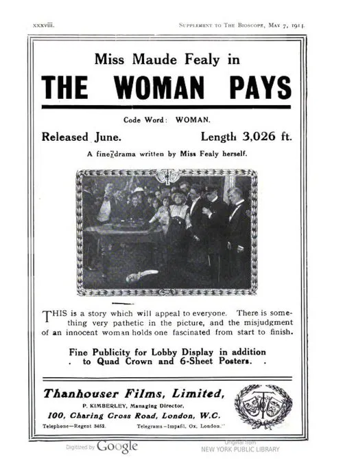 The Woman Pays movie poster
