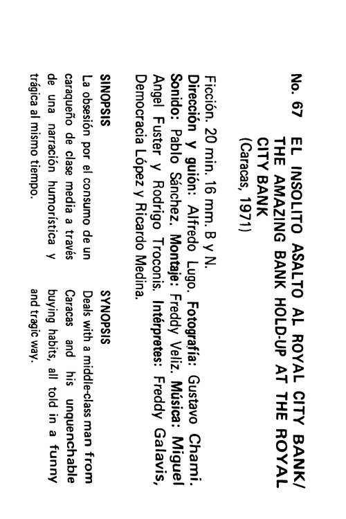 El insólito asalto al Royal City Bank movie poster