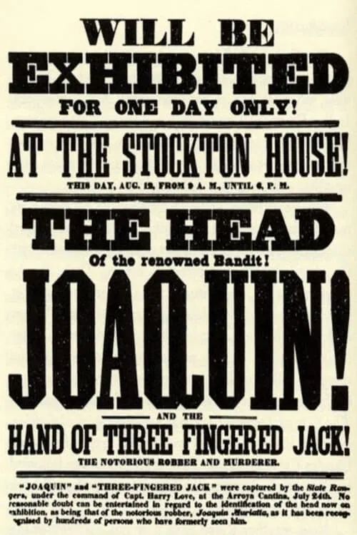 Joaquin Murrieta movie poster