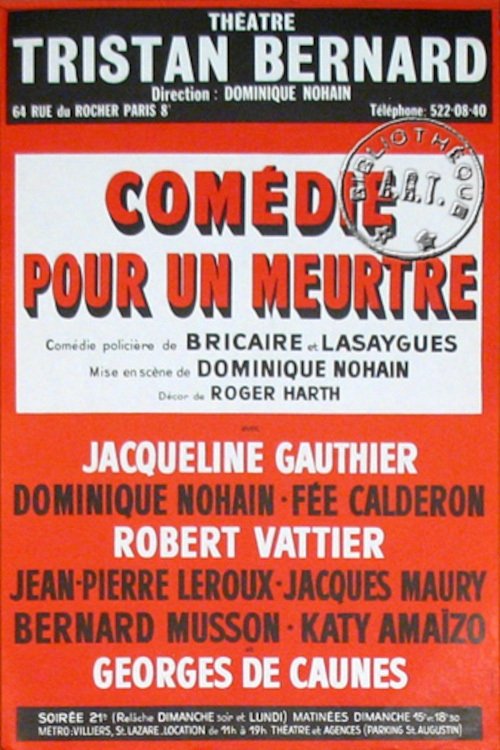 Comédie pour un meurtre movie poster
