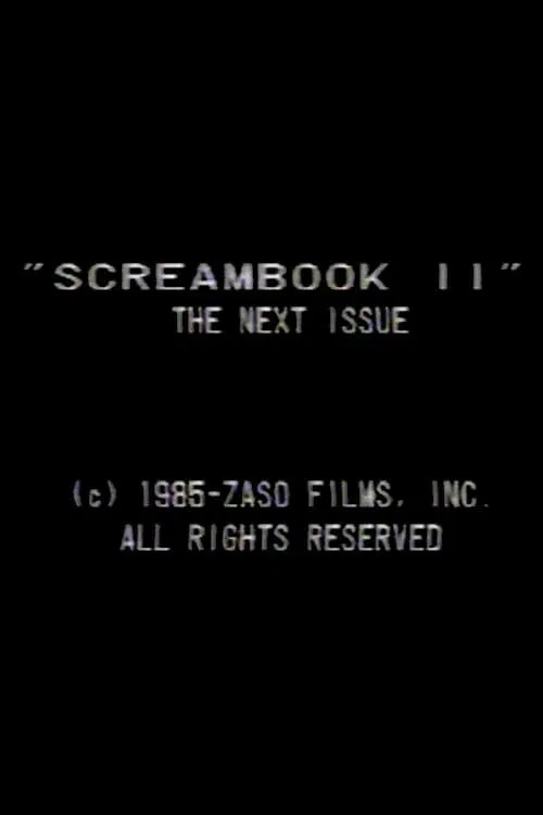 Screambook II movie poster