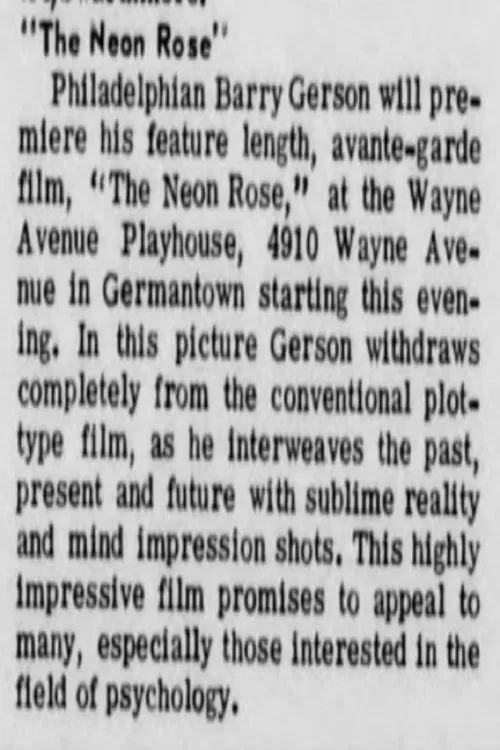 The Neon Rose movie poster