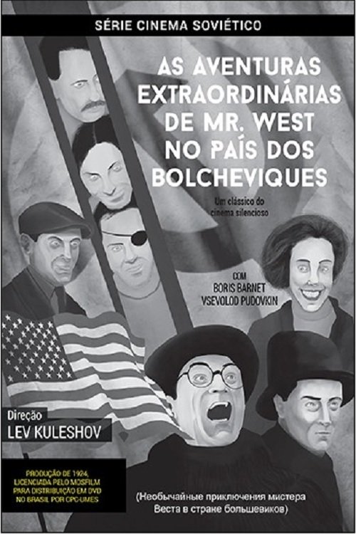 Poster do filme As Aventuras Extraordinárias de Mister West no País dos Bolcheviques