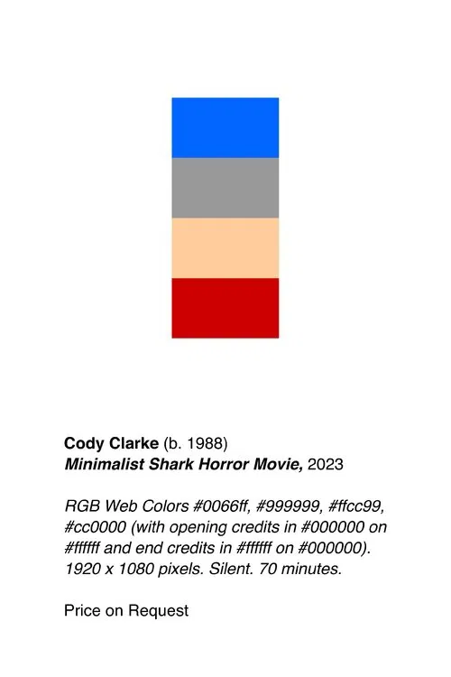 Minimalist Shark Horror Movie movie poster