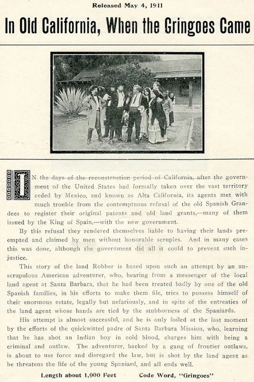 Poster do filme In Old California When the Gringos Came