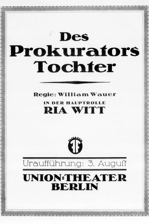 Des Prokurators Tochter movie poster