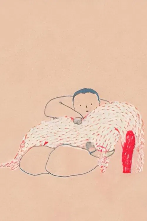 Petting a dog movie poster