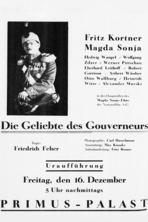 Die Geliebte des Gouverneurs movie poster