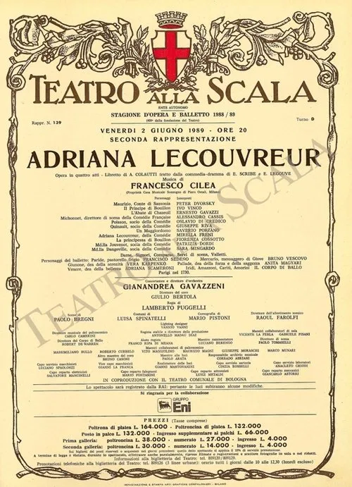 Adriana Lecouvreur movie poster