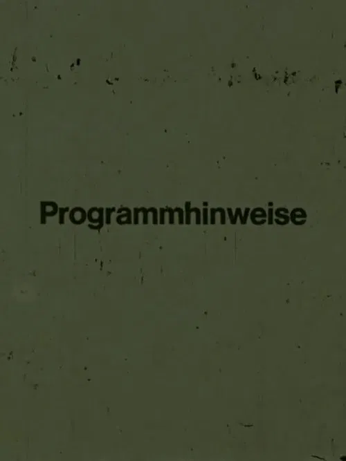 Programmhinweise movie poster