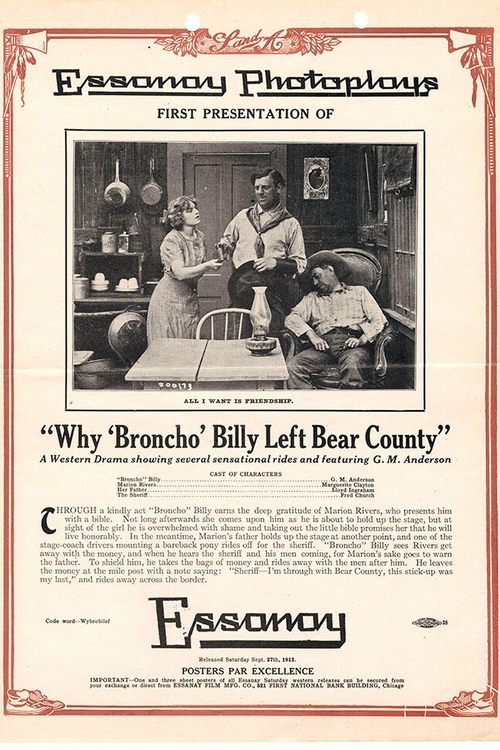 Why Broncho Billy Left Bear County movie poster