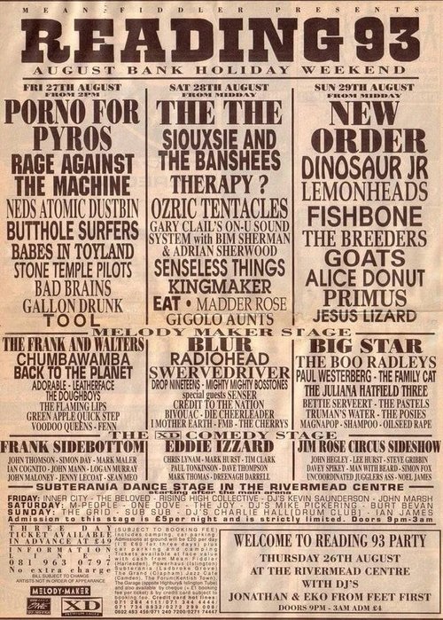 TOOL: Live at Reading Festival 1993 movie poster