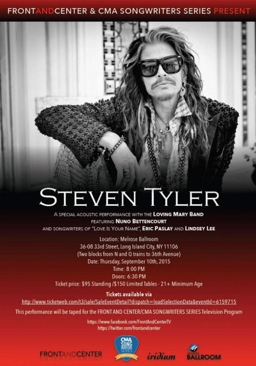 Steven Tyler ‎– Front And Center movie poster