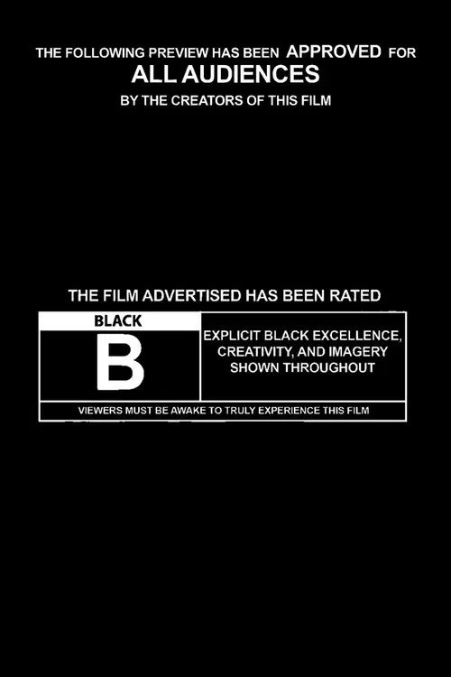 Rated B For Black movie poster