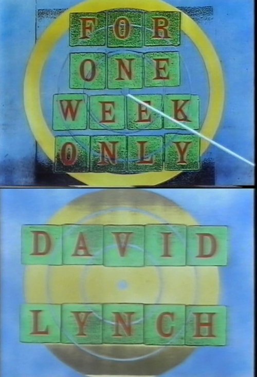 Jonathan Ross Presents for One Week Only: David Lynch movie poster