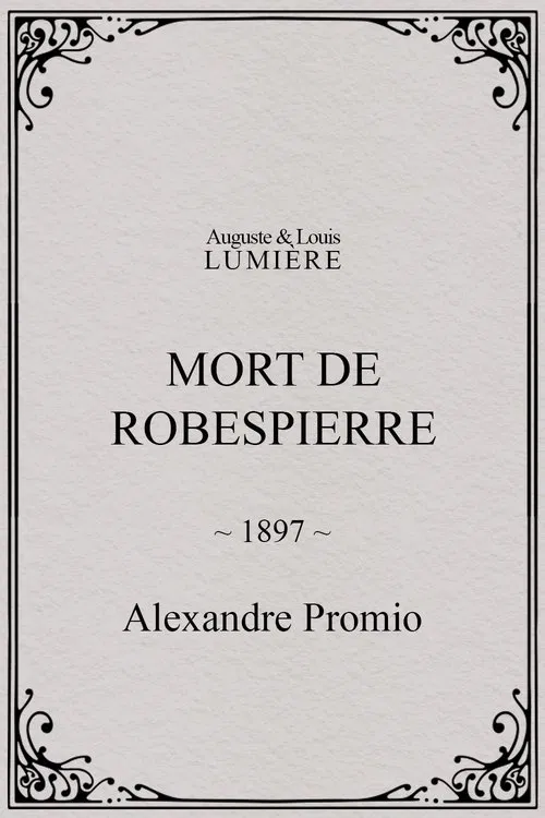 Mort de Robespierre movie poster