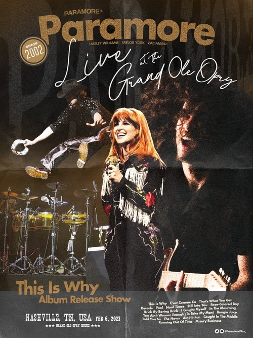 Paramore: Live at the Grand Ole Opry movie poster