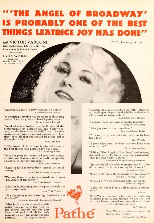 Poster do filme The Angel of Broadway
