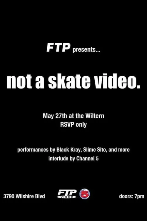 Not A Skate Video movie poster