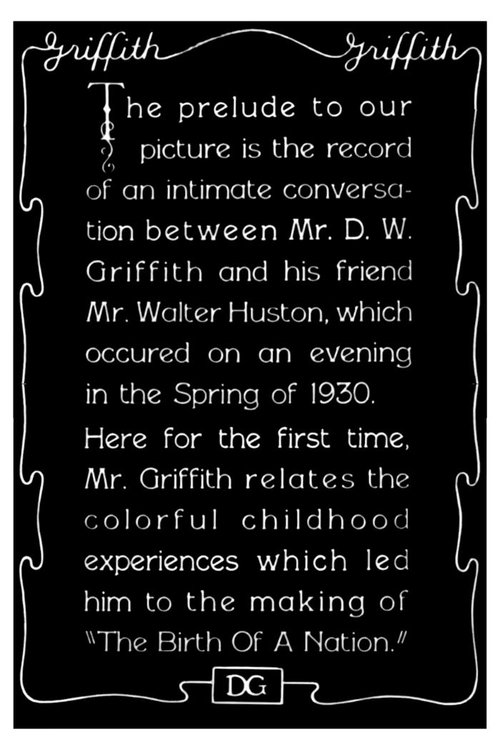 1930 Prelude to "The Birth of a Nation" movie poster