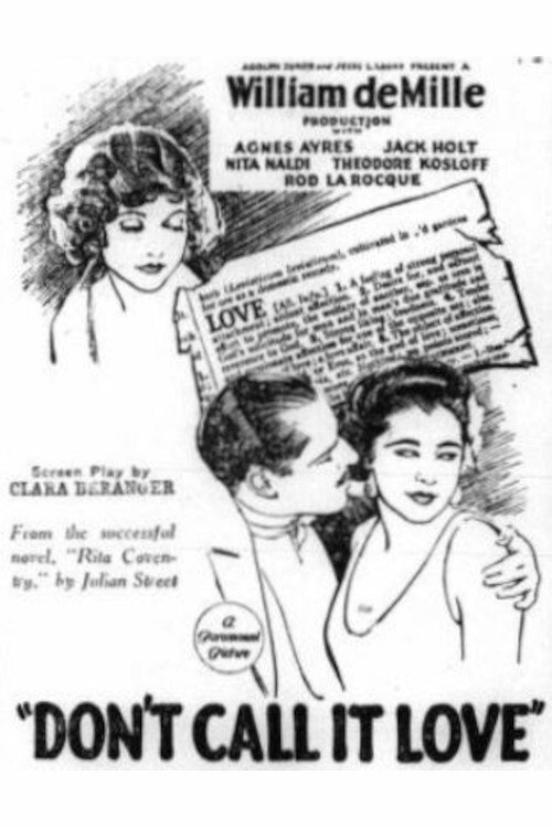 Don't Call It Love movie poster