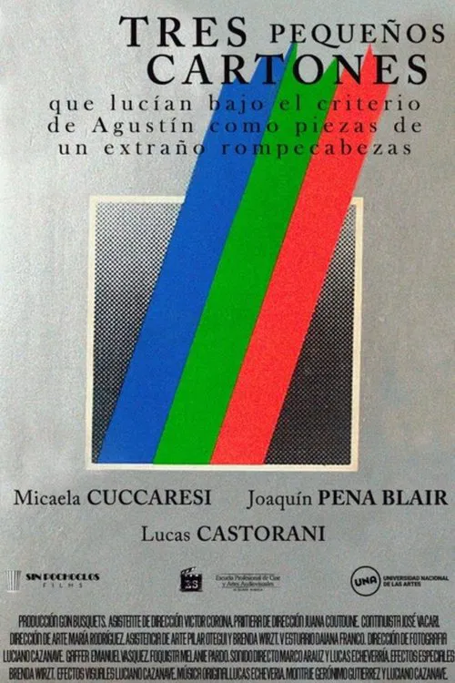 Three little cartons that looked under the criteria of Agustín as pieces of a strange puzzle movie poster