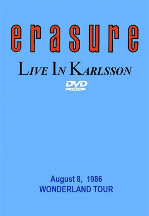 Erasure: Live at Karlsson movie poster