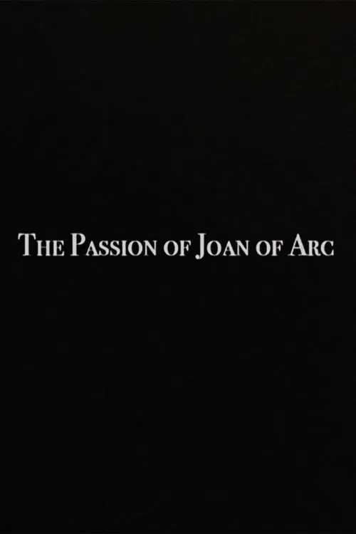 The Passion of Joan of Arc movie poster