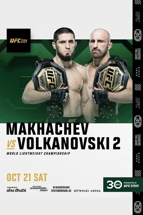UFC 294: Makhachev vs. Volkanovski 2 movie poster